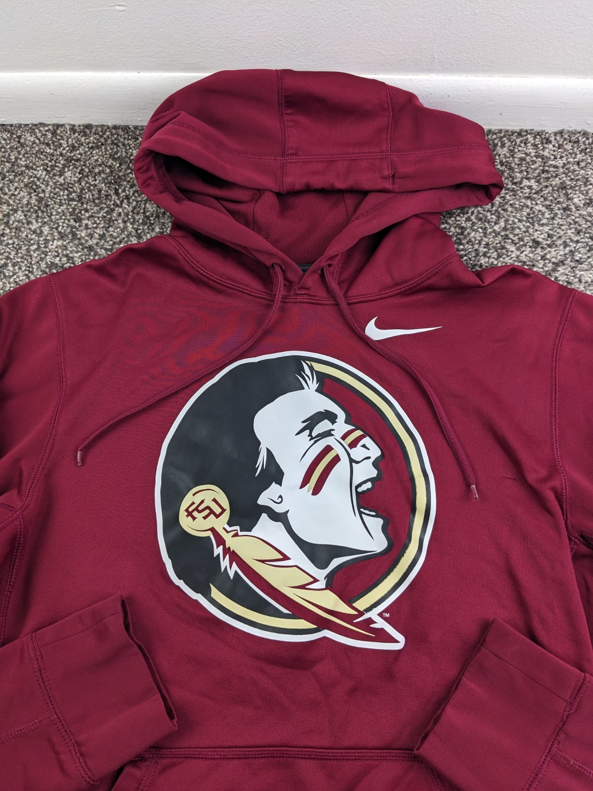 Florida State Seminoles Hoodie Nike Big Logo Therma Fit Sweatshirt Mens Small