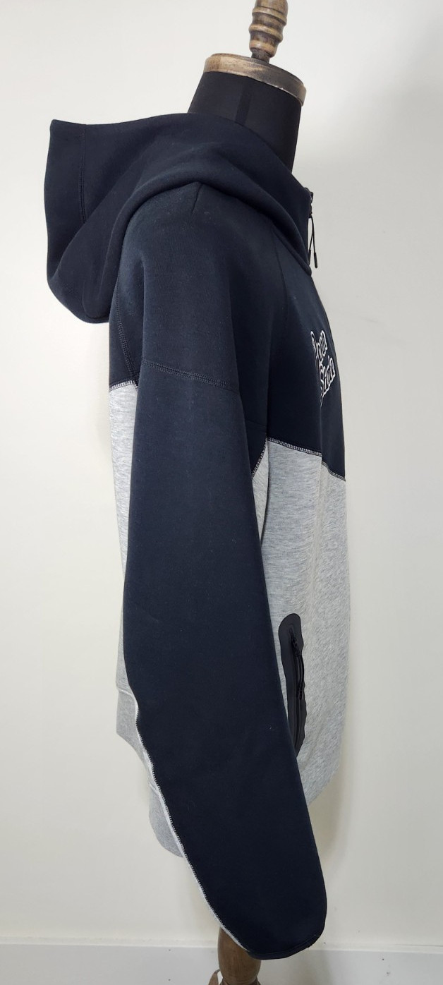 Penn State University Nike Tech Zip Up Hoodie Sweatshirt Gray and Black Size XL