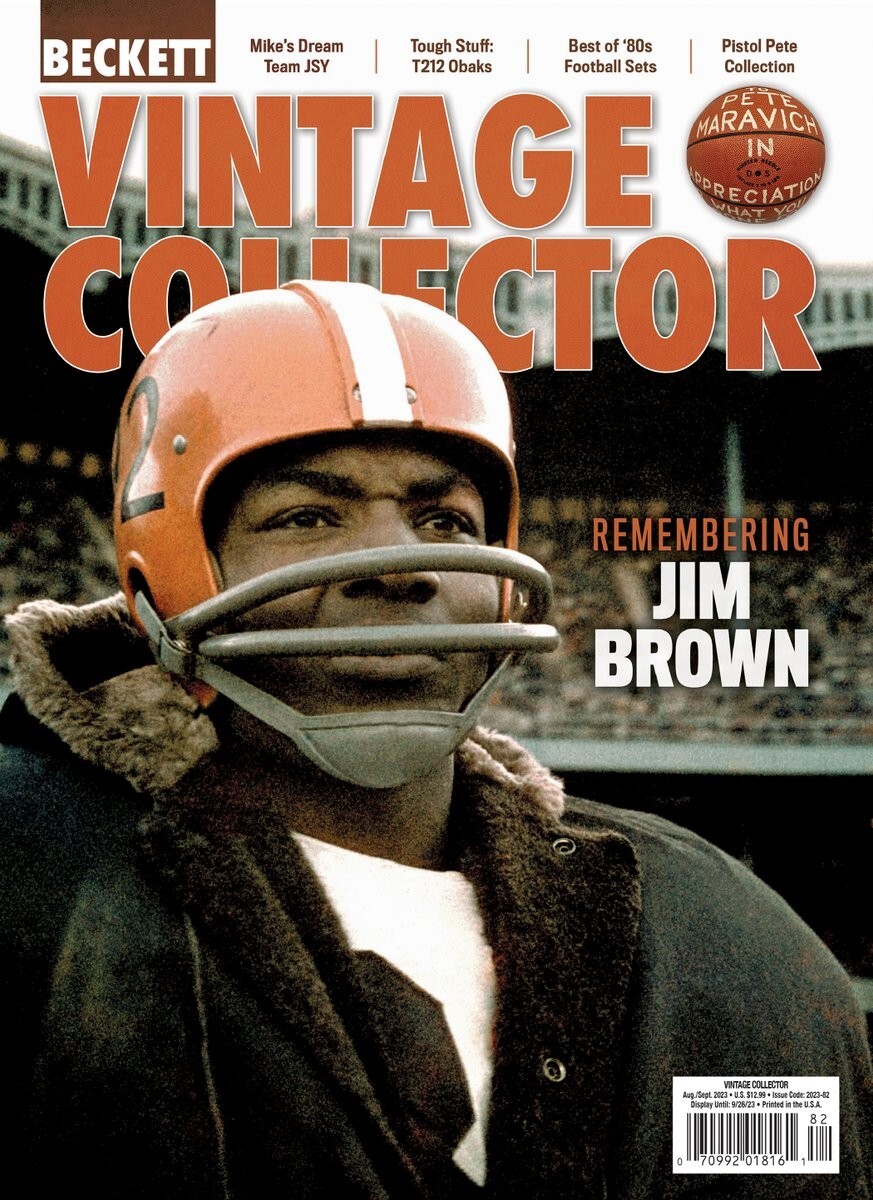 New AUG/SEPT 2023 Beckett VINTAGE COLLECTOR Price Guide Magazine with JIM BROWN