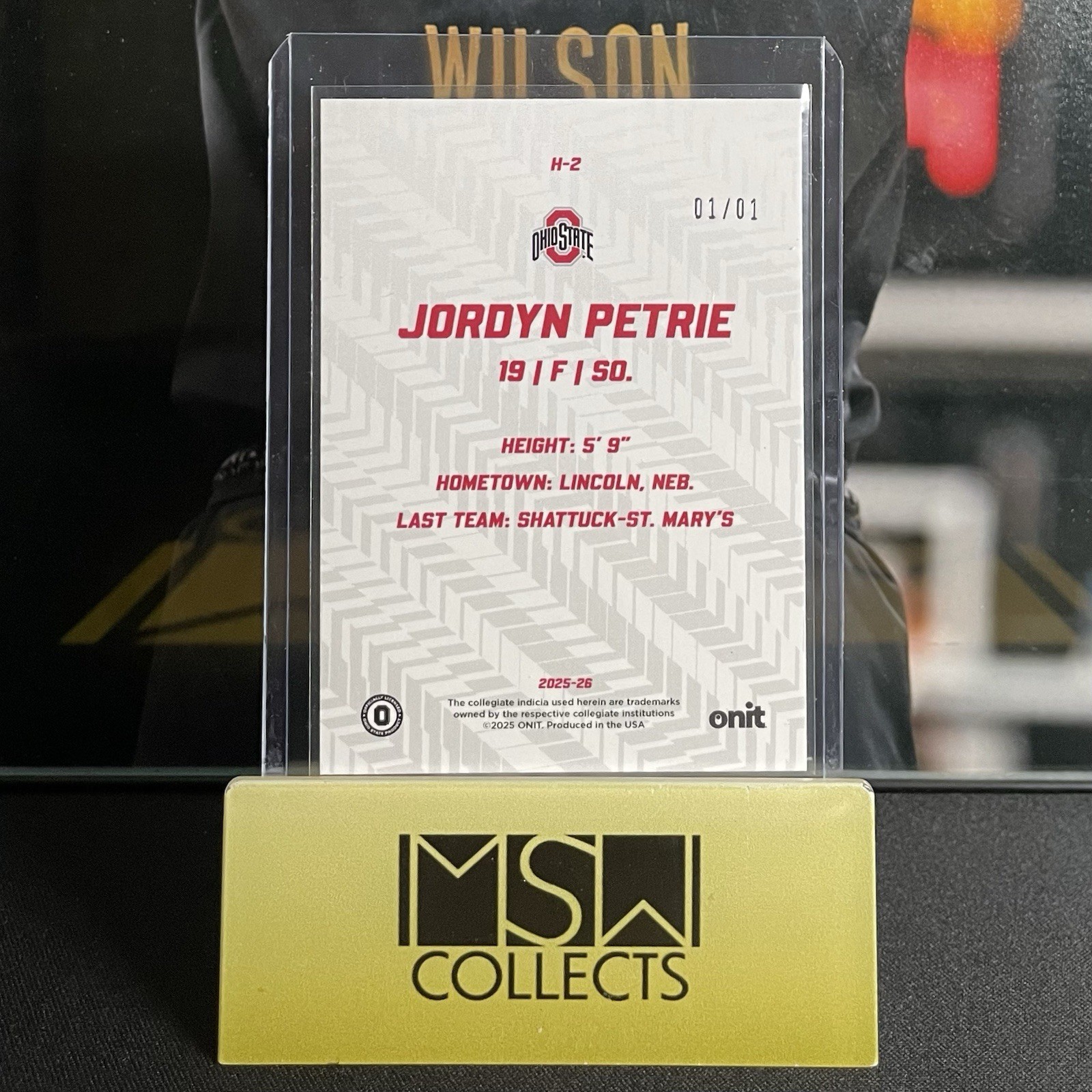 2025-26 ONIT NIL Ohio State Women’s Hockey #H-2 Jordyn Petrie Hype Nitro 1/1