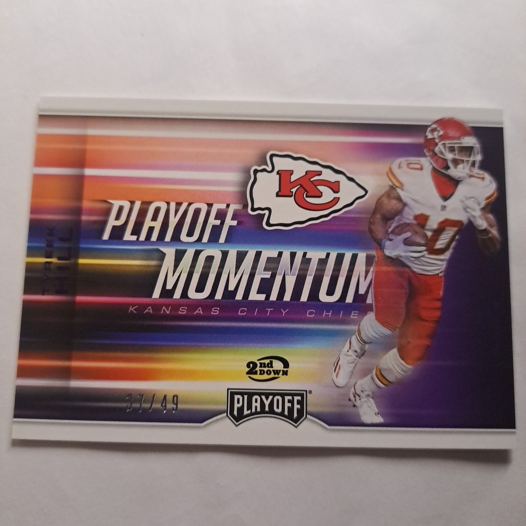 2017 Panini Playoff 2nd Down /49 Tyreek Hill Playoff Momentum Purple #4 SSP