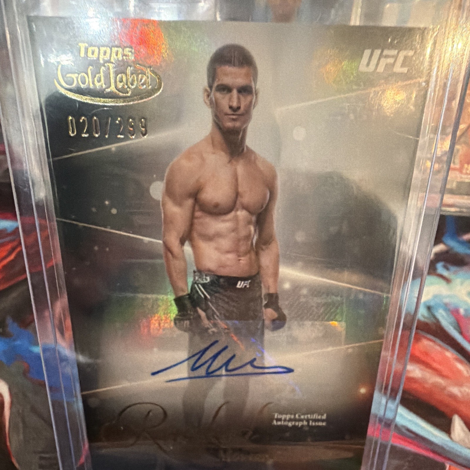 Topps 2024 Gold Label UFC Movsar Evloev Ranked Autograph Auto #RIK-MEV 020/299