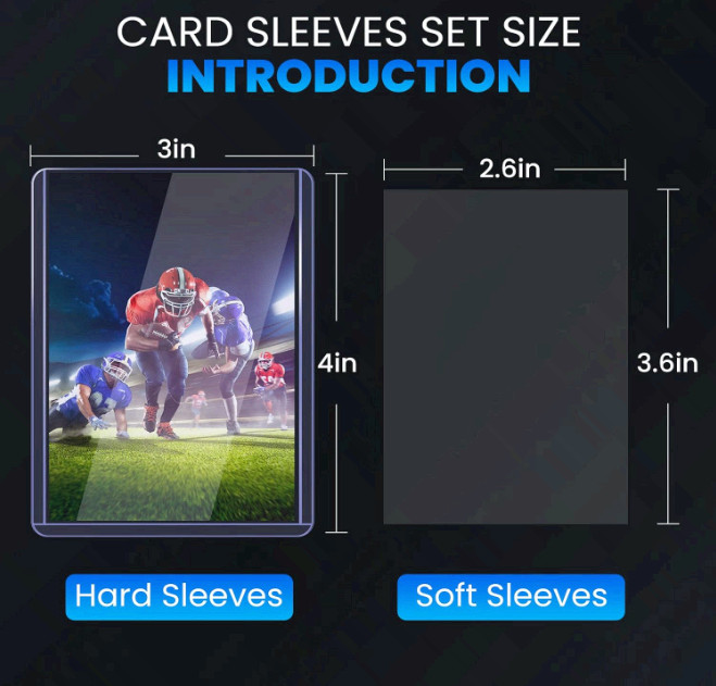 2000 Card Sleeves & Top Loaders 3×4, Baseball Trading Card Protectors Set