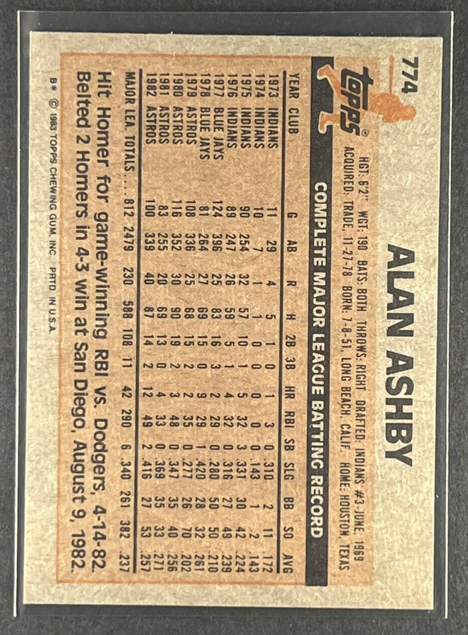 Alan Ashby 1983 Topps Baseball #774 Houston Astros