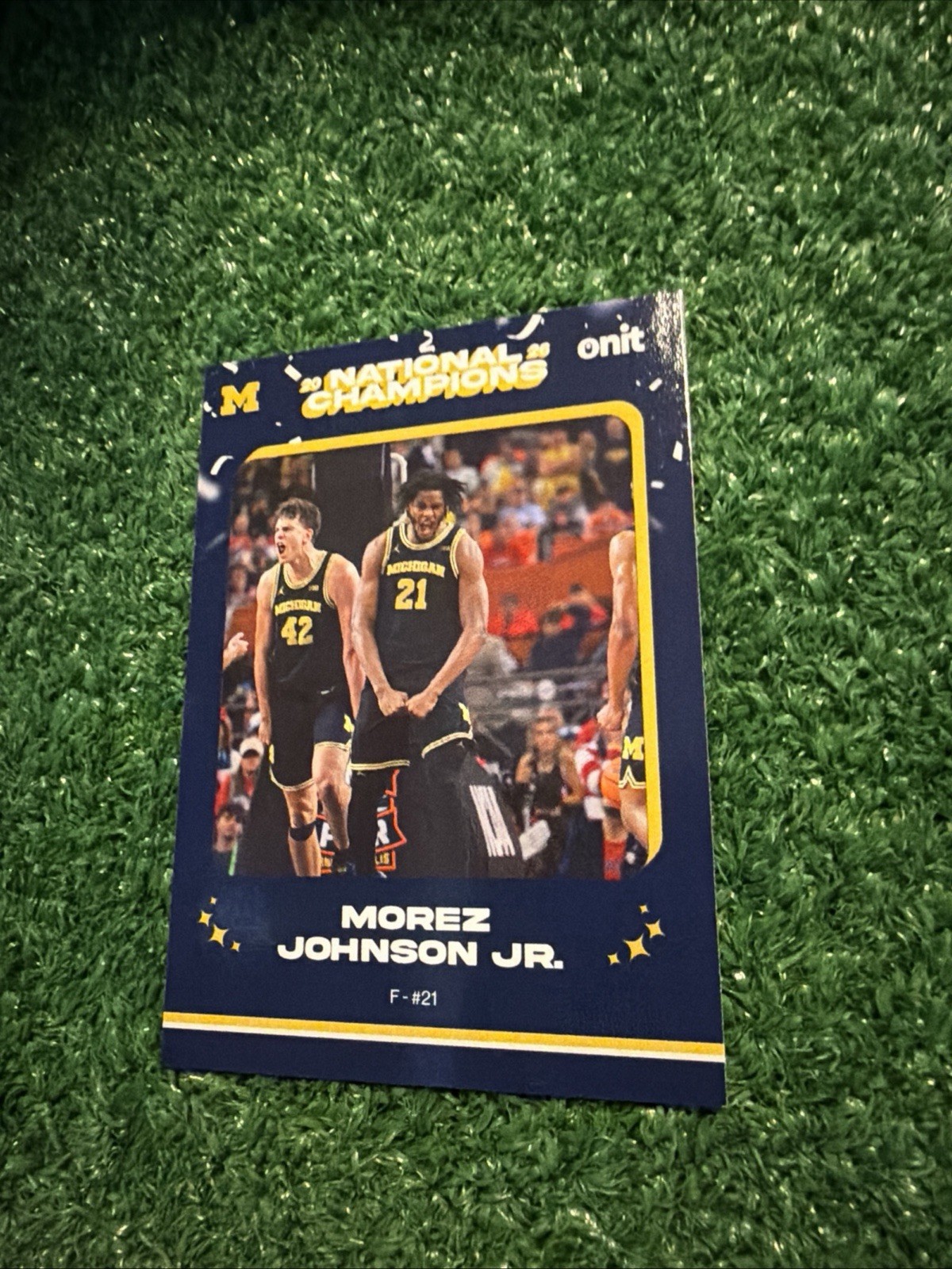 MOREZ JOHNSON JR. 2025-26 ONIT Michigan Basketball National Champions B-8