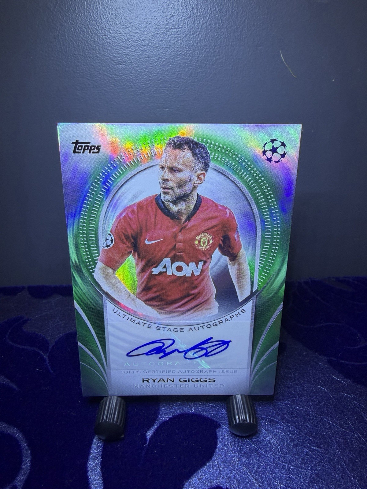 2024-25 Topps UEFA Ryan Giggs Ultimate Stage Auto Green /99 Manchester United