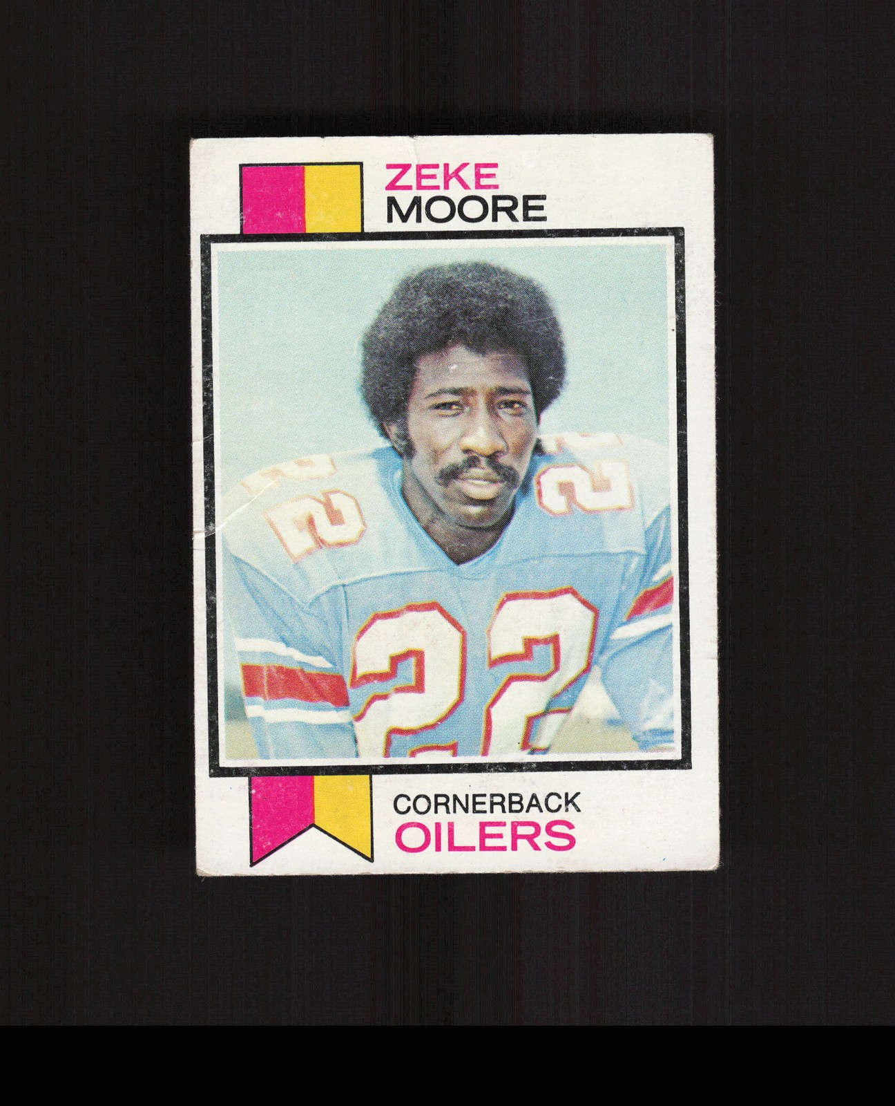 1973 Topps #202 Zeke Moore Football Card Oilers