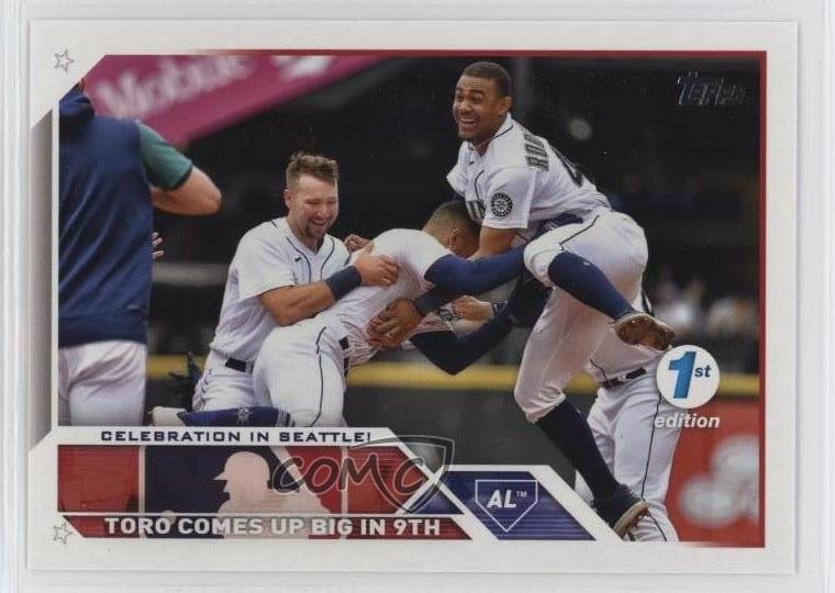 2023 Topps Series 1 1st Edition Checklist Julio Rodriguez Cal Raleigh #174 13cr