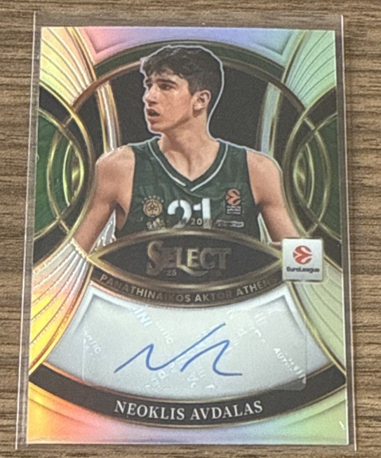 2025-26 Panini Select Euroleague Signatures Neoklis Avdalas Auto 30/99