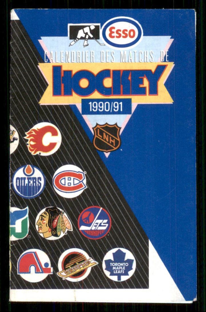 1990-91 OFFICIAL SCHEDULE ESSO IMPERIAL OIL BRODCAST