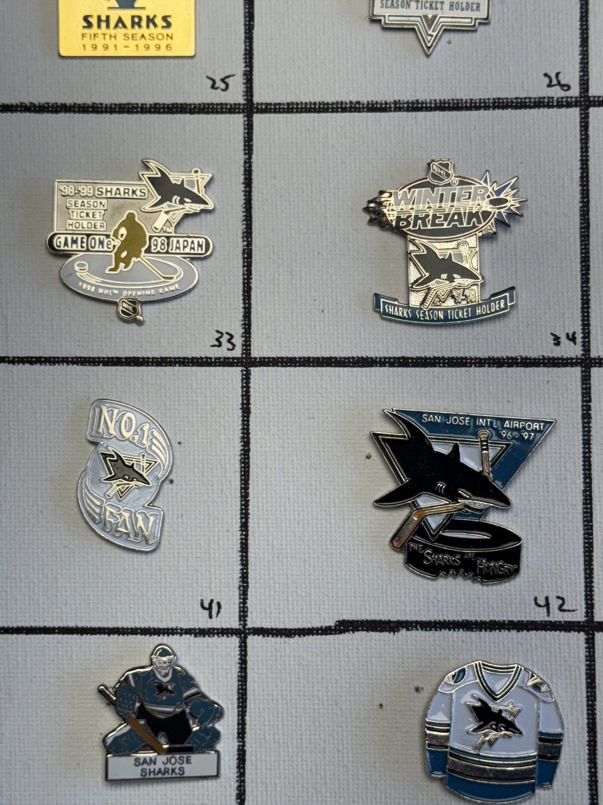 San Jose Sharks NHL Ice Hockey Lapel Pins; You Pick! Volume Discount