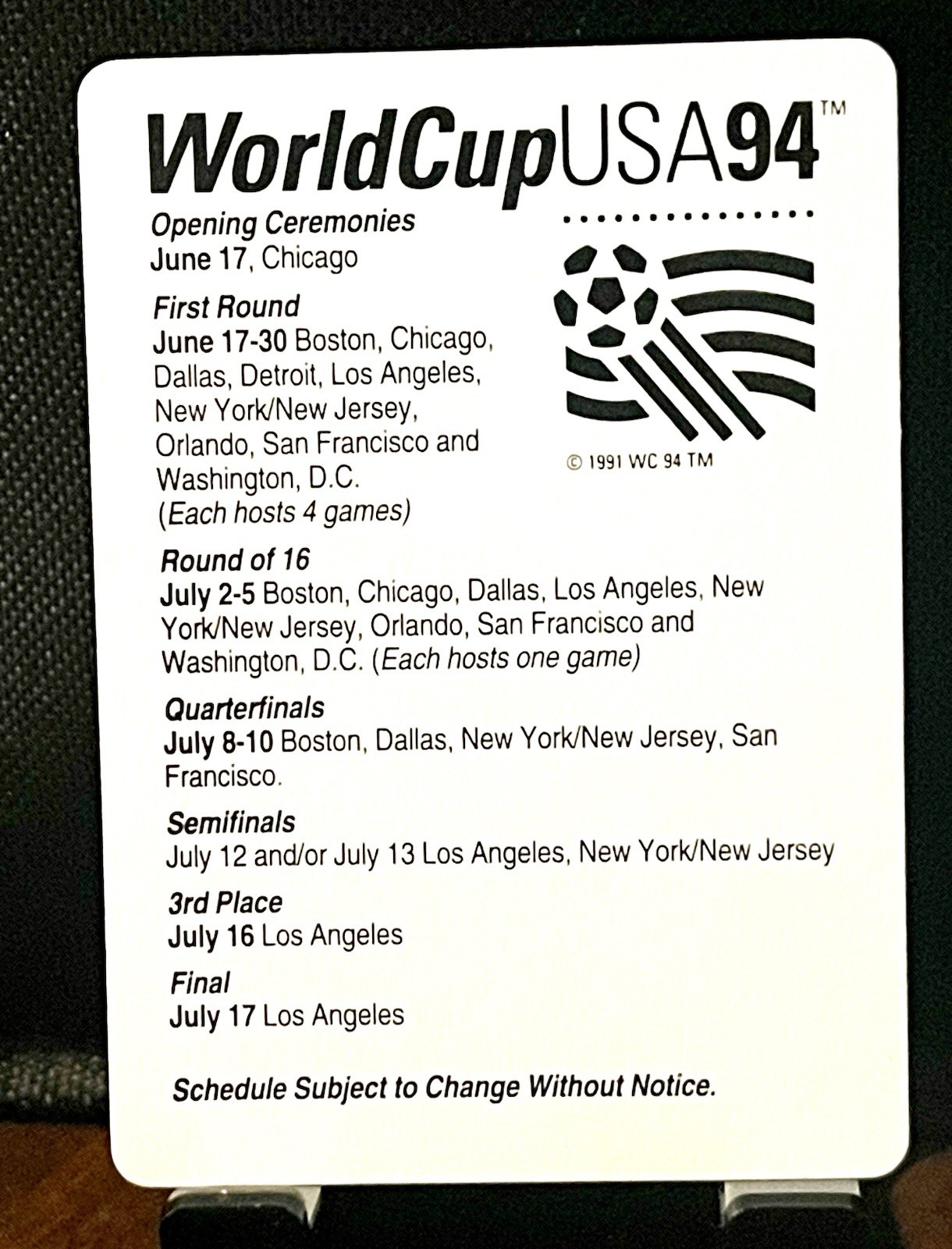 1994 World Cup Soccer Playing Card – Alexi Lalas Autograph