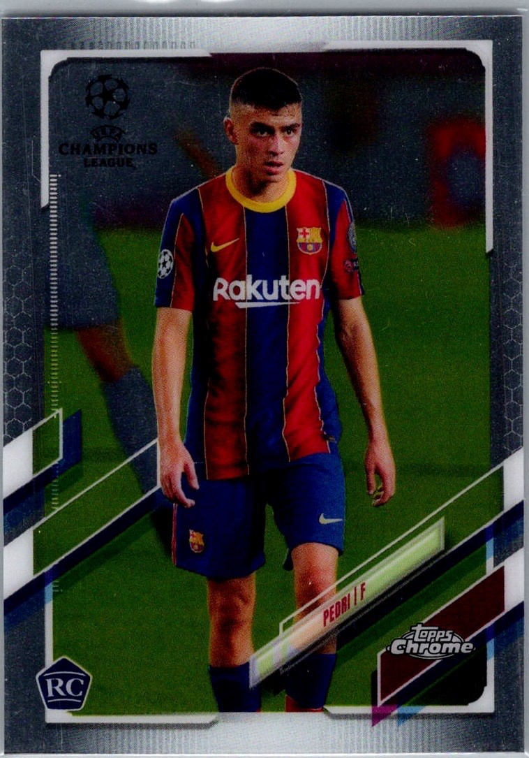 2020-21 Topps Chrome UEFA UCC Base #61 Pedri RC FC Barcelona Spain
