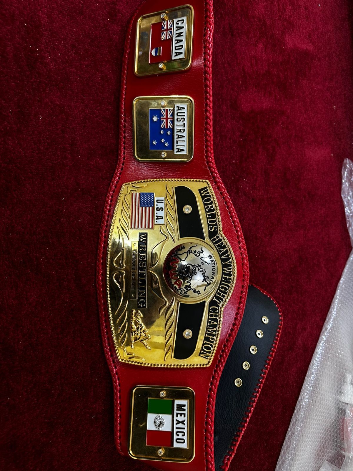 DOME GLOBE CHAMPIONSHIP REPLICA BELT CNC HD 6MM &24 KARAT GOLD PLATTED