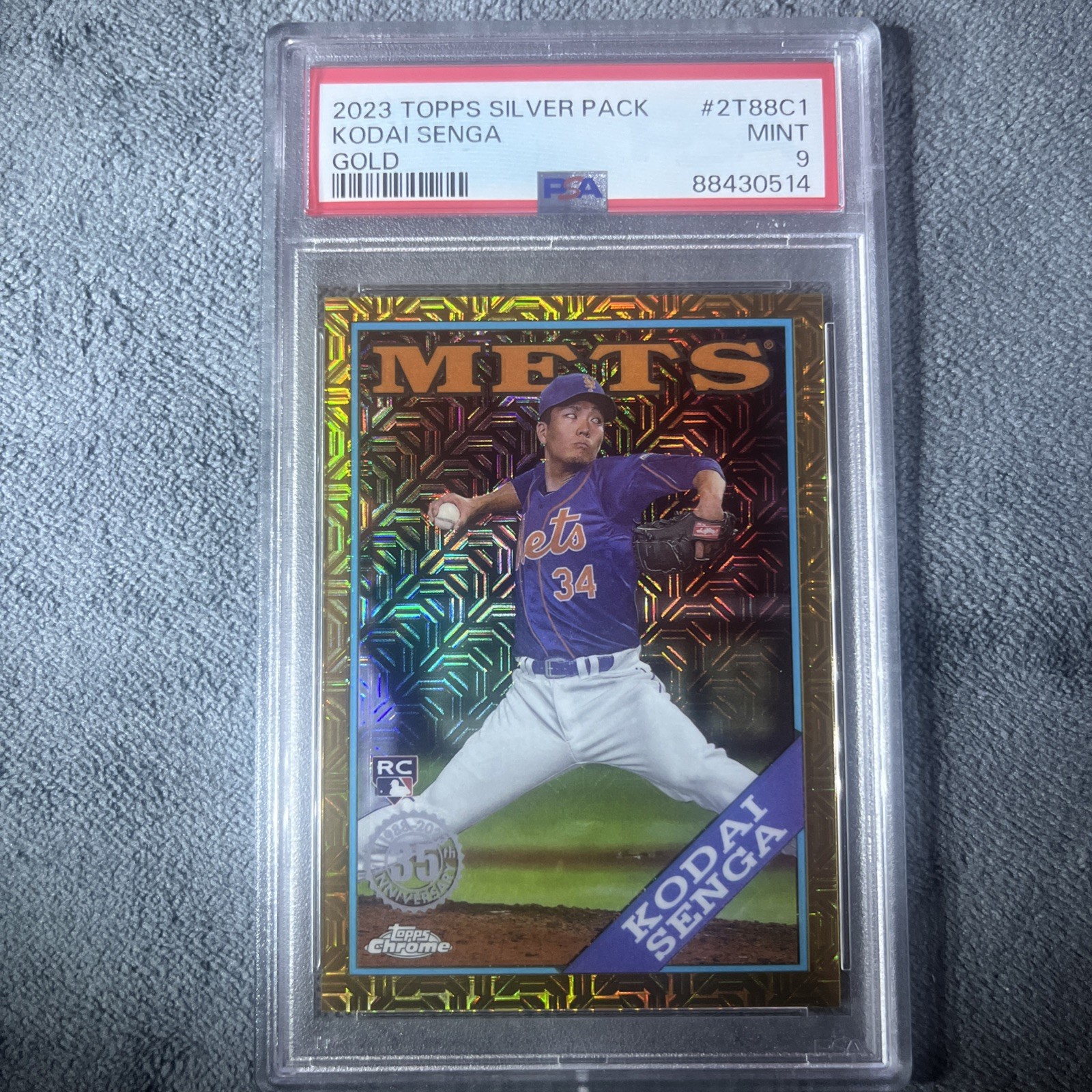 Kodai Senga RC 2023 Topps Silver Pack Gold #2T88C-1 39/50