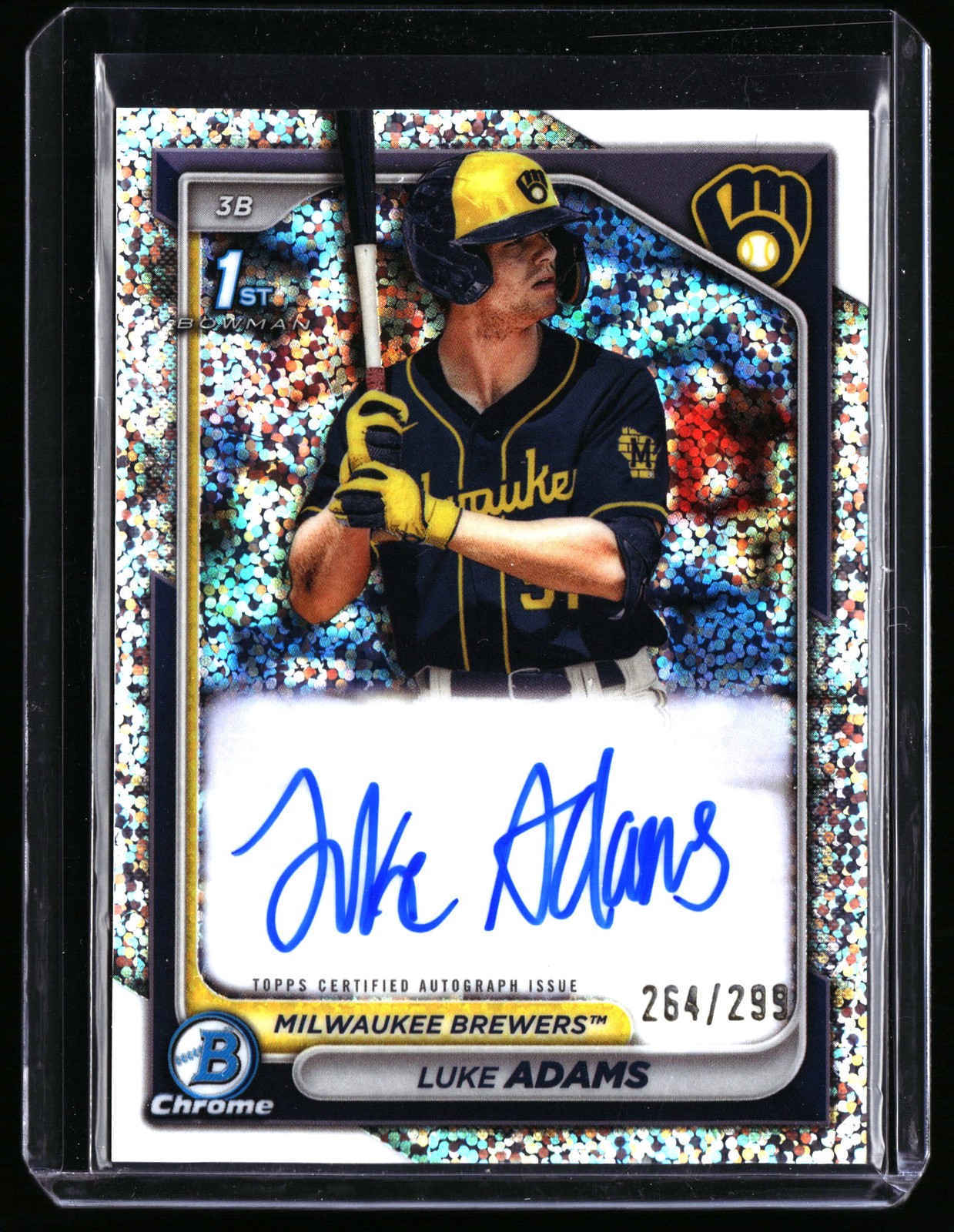 2024 Bowman Chrome Luke Adams Speckle Auto #264/299