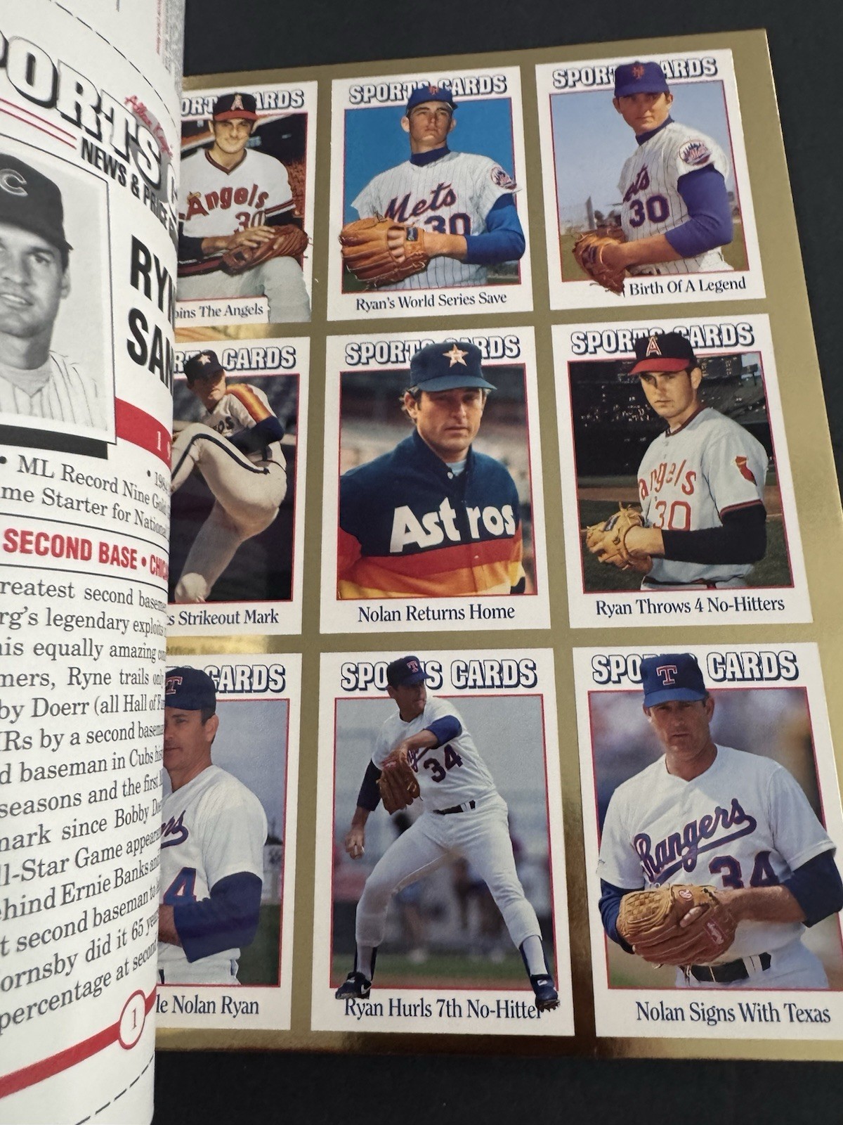 1992 Allan Kaye Sports Cards News Price Guide #9 Hank Aaron + Uncut Card Sheets