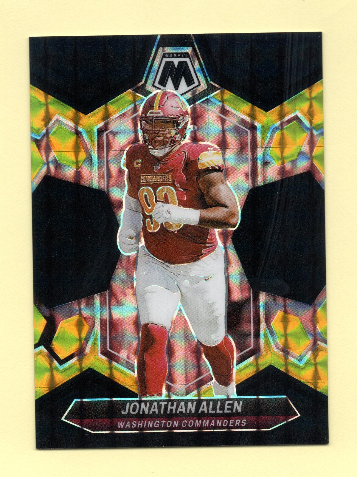 2024 Panini Mosaic BLACK GOLD Jonathan Allen #/8 SP – WASHINGTON COMMANDERS