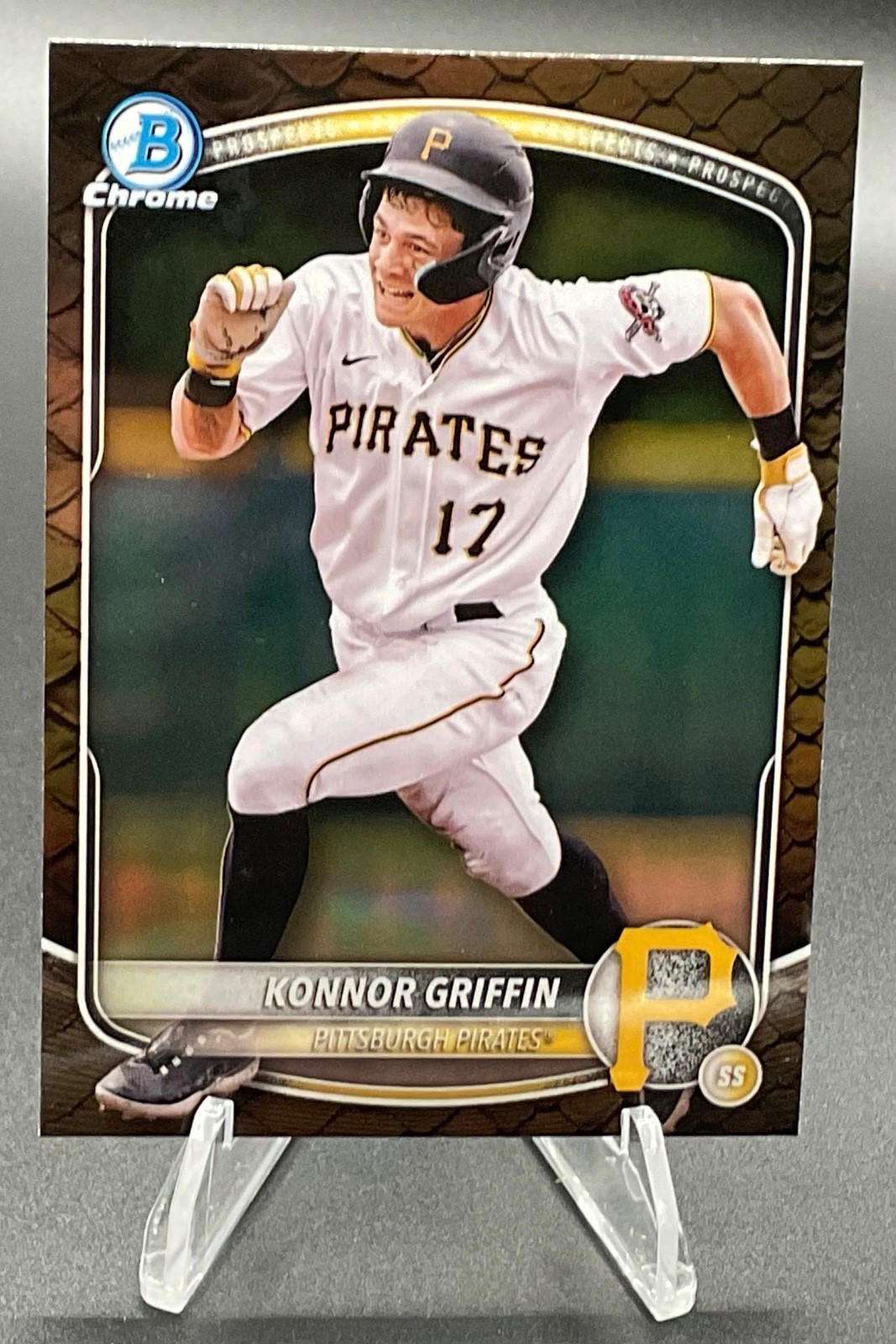 2025 Bowman – Chrome Prospects Konnor Griffin #BCP-86 Reptilian Refractor (RC)