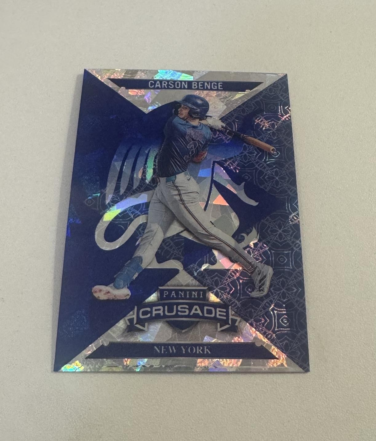 CARSON BENGE 2025 Panini Crusade Blue Cracked Ice #26