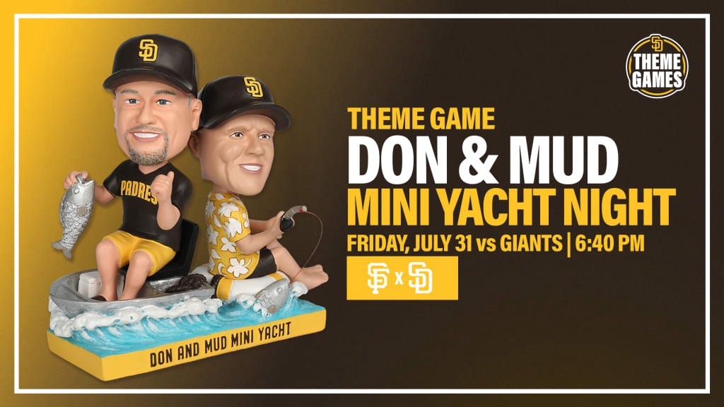 2026 Don And Mud Mini Yacht Bobblehead – Padres Theme Game – 7/31 PRESALE