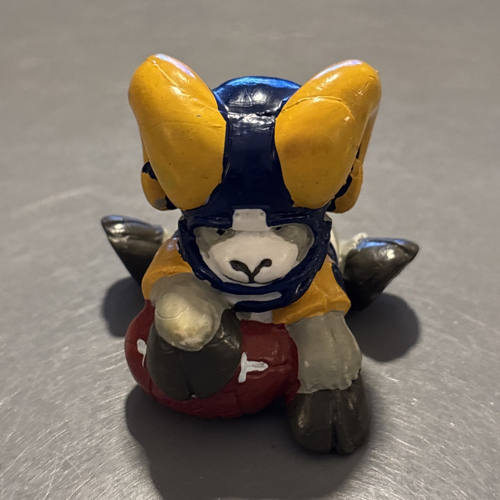 Vintage 1983 NFL Huddles LOS ANGELES RAMS Mascot 2” Tall PVC Figure