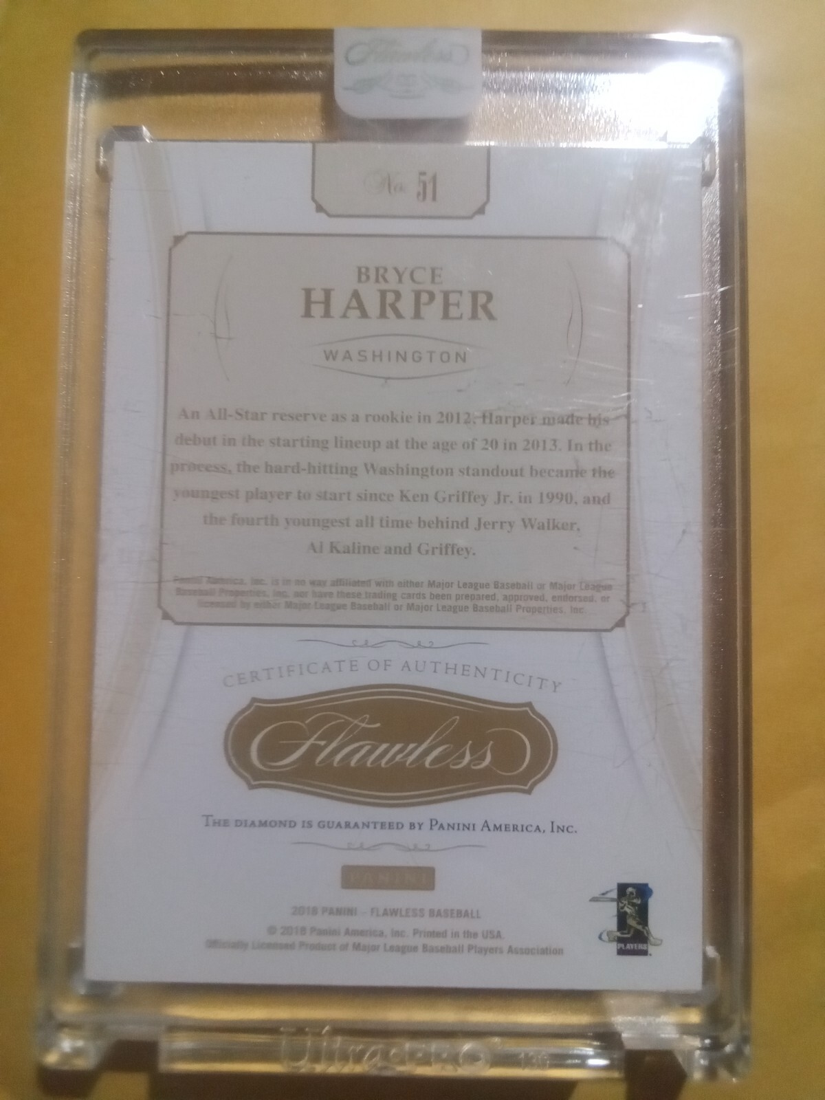 2018 Panini Flawless Bryce Harper FACTORY SEALED All Stars Gold Diamond Gem #/20
