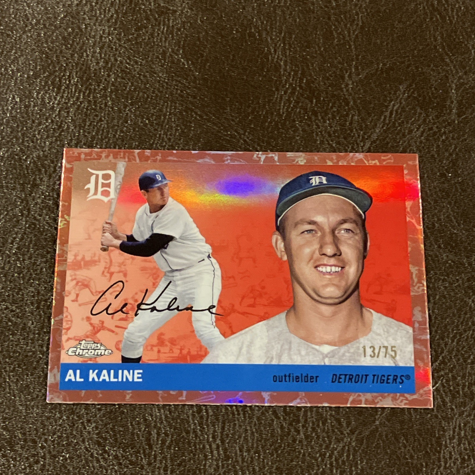 2025 Topps Chrome Platinum – Al Kaline #487 Tigers Rose Gold Toile 13/75