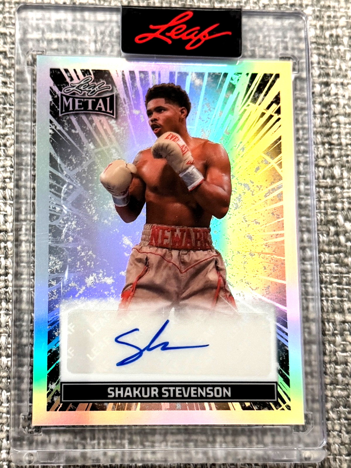2026 Leaf Metal Shakur Stevenson Auto #/266 1st Autograph Boxing #MA-SS1