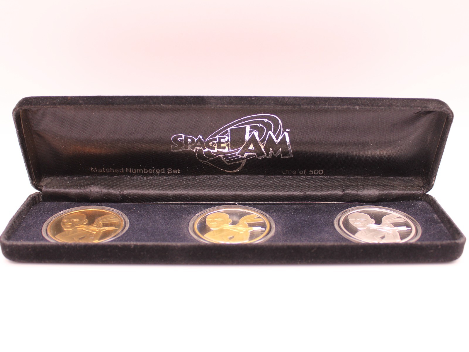 1996 Space Jam Medallion Proof Set Michael Jordan Bugs Bunny Silver Bronze #401