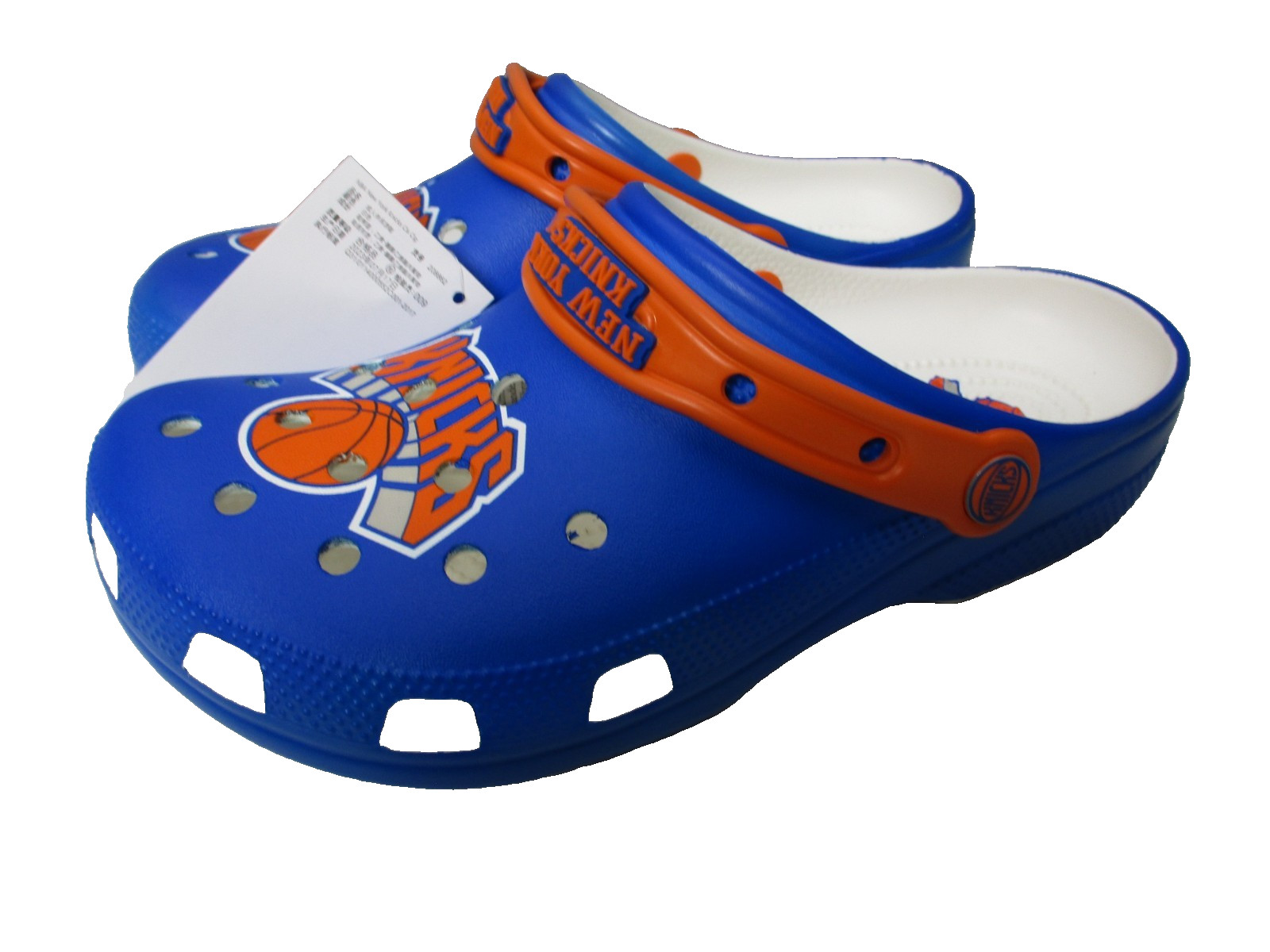 Crocs New York Knicks NBA Clog Shoes Blue/Orange/White Mens Sz 9