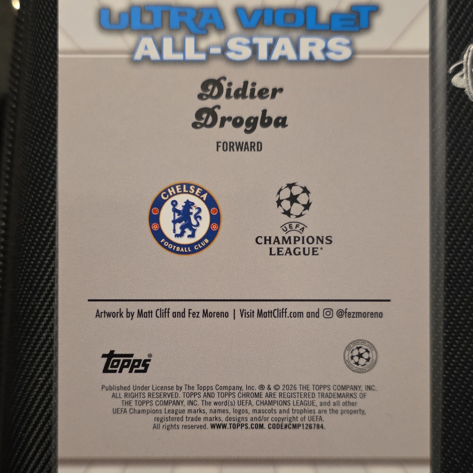 Topps Chrome Ultra Violet All-Stars Didier Drogba UV-4 Chelsea UCL Card /10