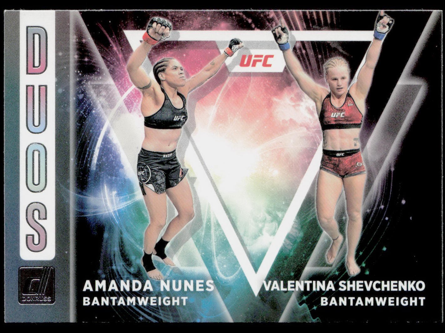 2022 Donruss UFC #3 Amanda Nunes / Valentina Shevchenko Duos