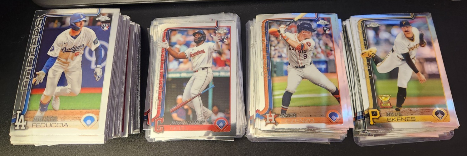 2025 Topps Chrome #151-300 Pick Your Player Skenes, Dingler, Amador, Jobe, Shaw