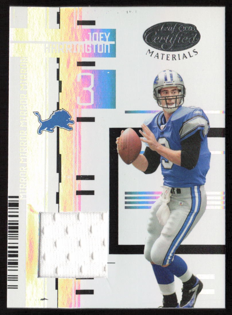 2005 Leaf Certified Mirror White Materials /175 Joey Harrington #40 Lions