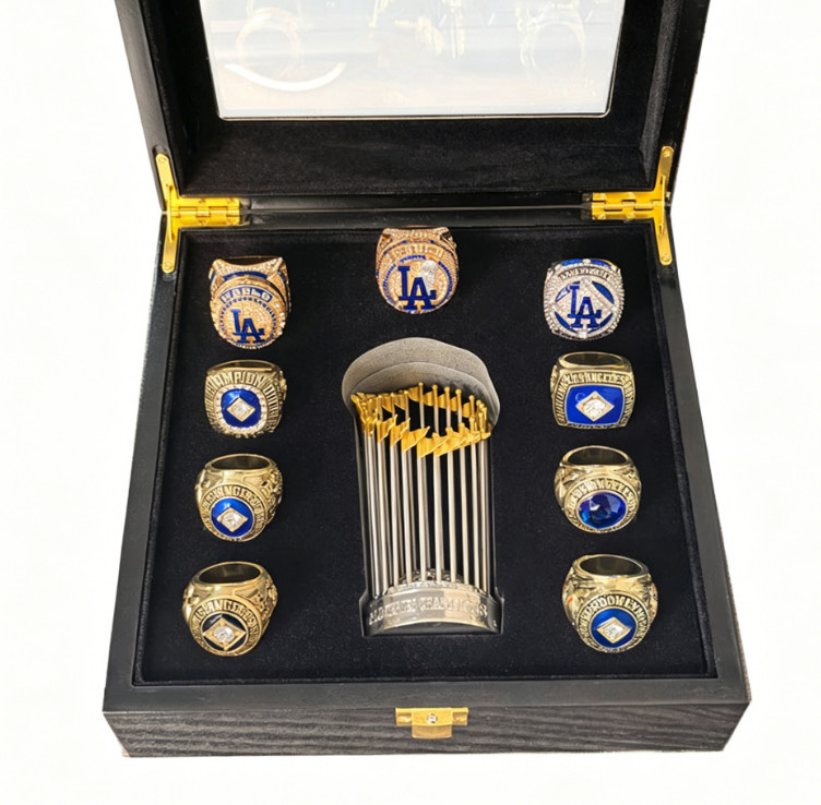 2025 MLB Los Angeles Dodgers World Series Championship 9 Rings Set +Trophy W Box