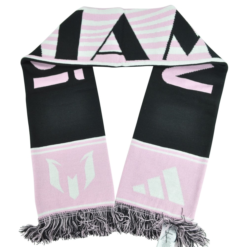 MLS Adidas Inter Miami Lionel Messi JJ4393 Fringe Scarf Winter Fashion Adults