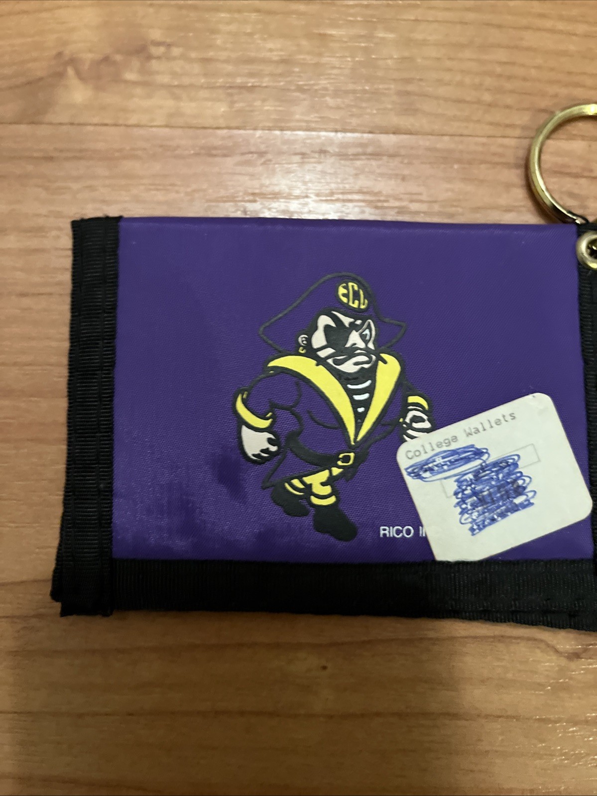 East Carolina Pirates ECU Nylon I.D. Case Card with Keyring Multicolor