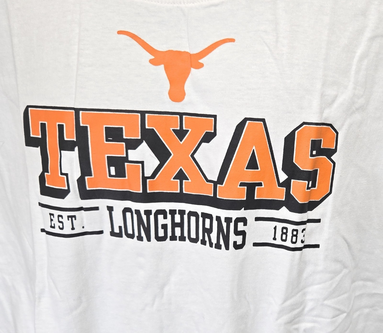 Mens Fanatics Univ of Texas Longhorns NCAA White Big & Tall Tee Shirt