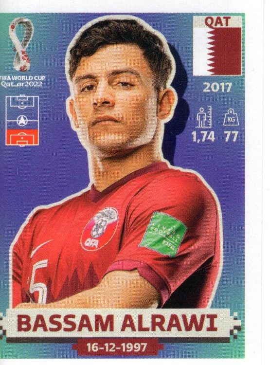2022 Panini World Cup Stickers #QAT6 Bassam Alrawi – SCR