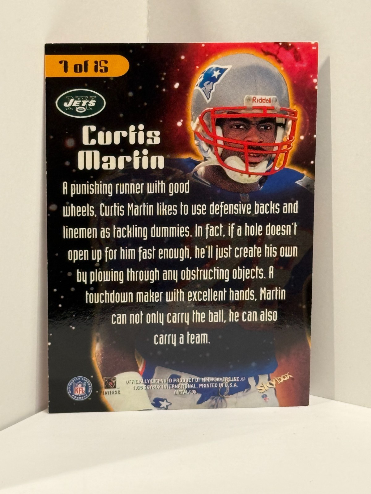 1998 Metal Universe – Planet Football #7 Curtis Martin