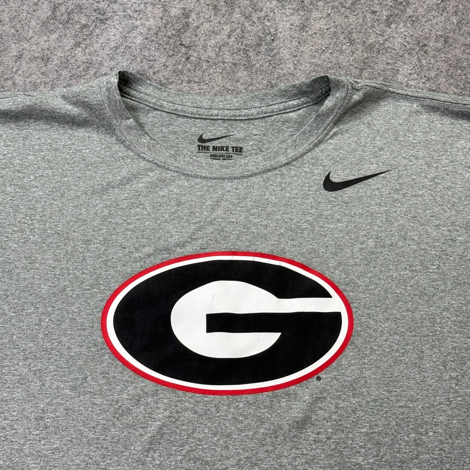 Georgia Bulldogs Nike Performance Shirt Men 2XL Gray DRI-FIT Crew Neck T-Shirt