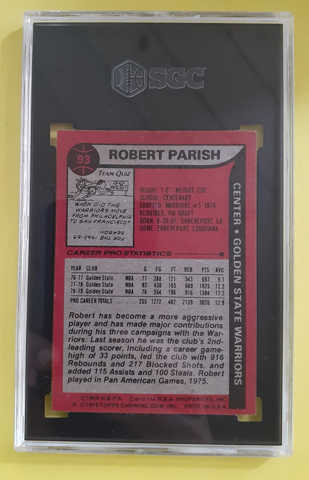 1979/80 ROBERT PARISH SGC 6.5 … BONUS VINTAGE CARDS ADDED FREE!!