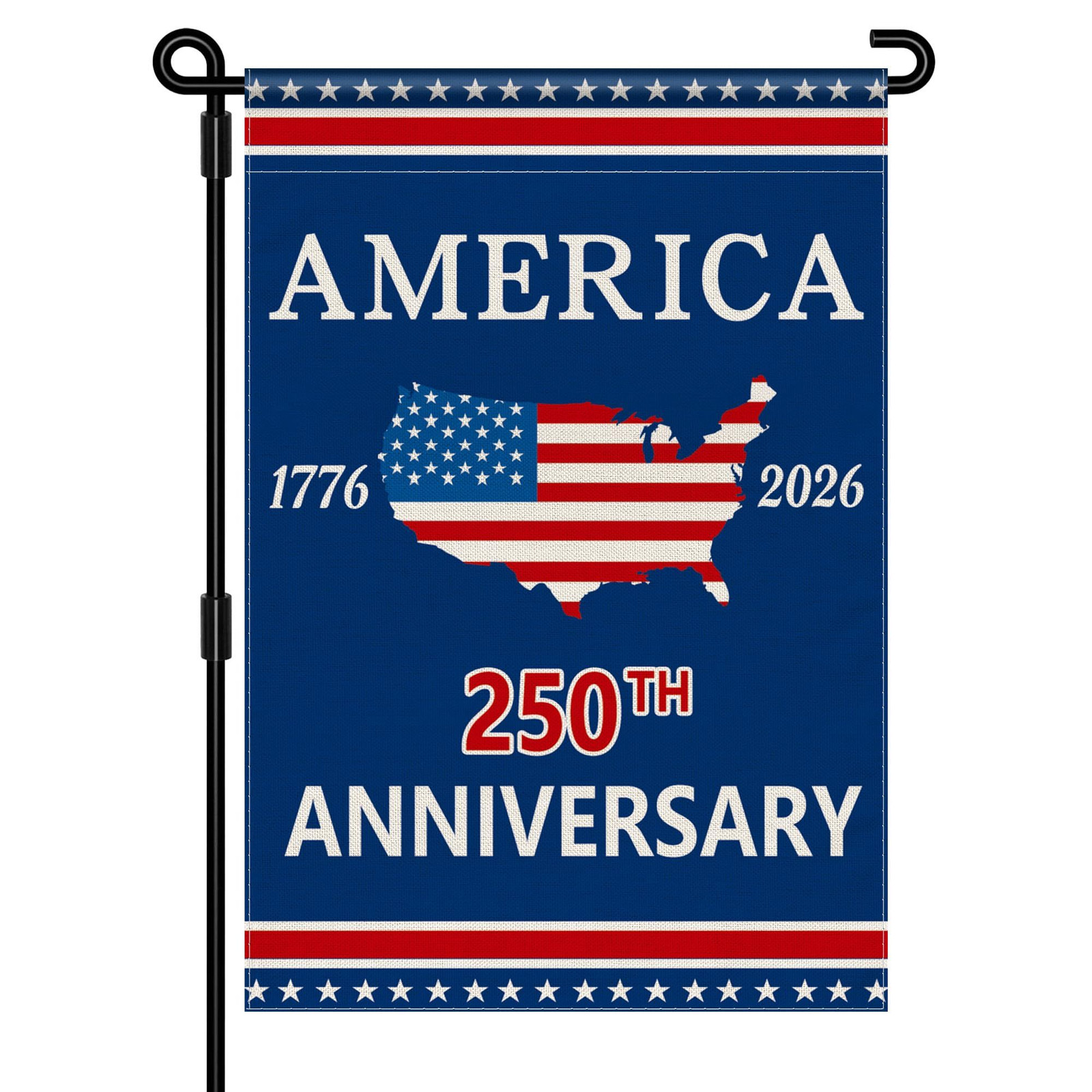 250 Anniversary USA Garden Flag, 250th America 12×18 Inch, 04