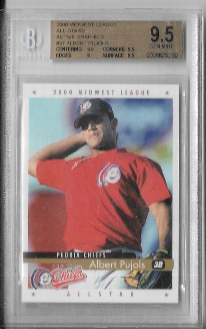 BGS 9.5 GEM MINT 2000 Active Graphics Midwest All-Stars ALBERT PUJOLS Rookie RC