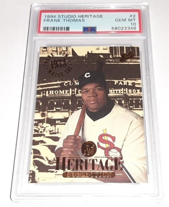 1994 Studio Heritage #2 Frank Thomas Card Graded PSA 10 Gem Mint SP Low Pop
