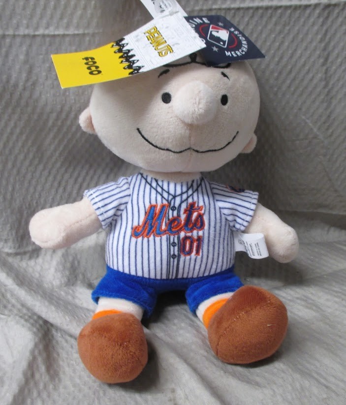 FOCO Peanuts New York Mets MLB Baseball Charlie Brown Mascot Plush | MSRP $35.00