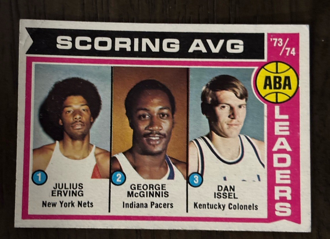 1974-75 TOPPS SCORING AVG #207 ERVING MCGINNIS ISSEL EX