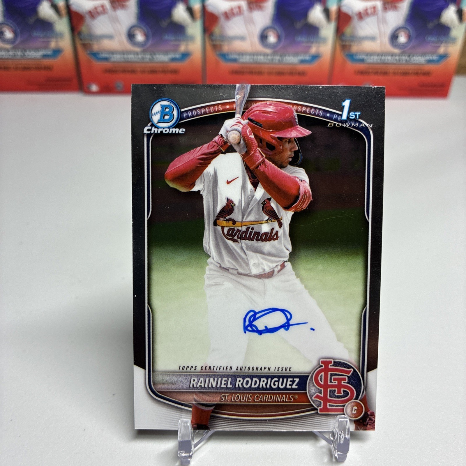 2025 Bowman Chrome Rainiel Rodriguez Base Auto 1st Bowman St Louis Cardinals