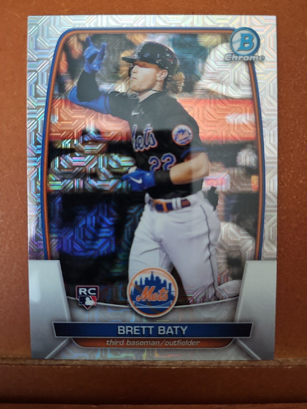 2023 Bowman Chrome Mega Box #80 Brett Baty RC METS